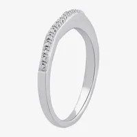 Surrounded by Love Diamond Accent Natural White Sterling Silver Wedding Band