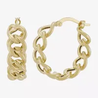 Made in Italy 14K Gold 24mm Round Hoop Earrings