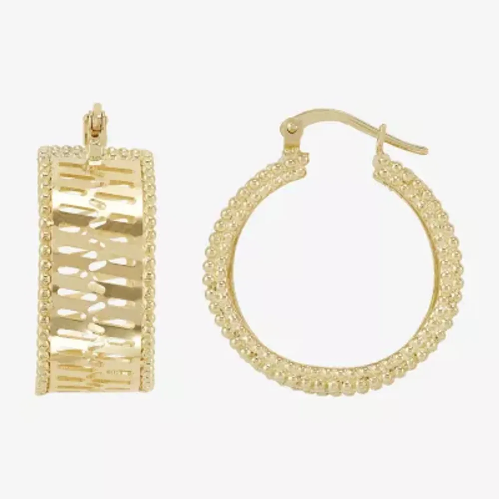 Made in Italy 14K Gold 25.3mm Round Hoop Earrings