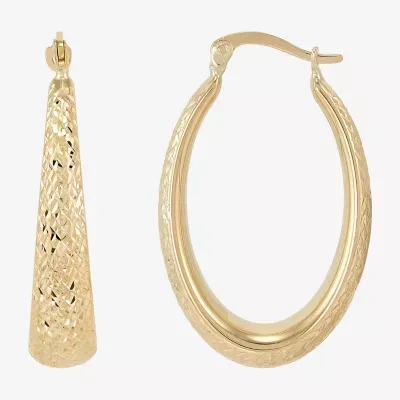 14K Gold 32.1mm Round Hoop Earrings