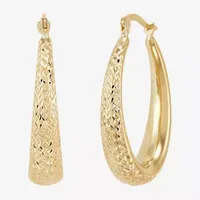 14K Gold 32.1mm Round Hoop Earrings