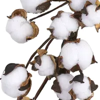 Nearly Natural Cotton Ball Indoor Christmas Wreath