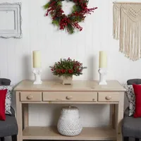 Nearly Natural Holiday Berry And Pine Christmas Tabletop Decor