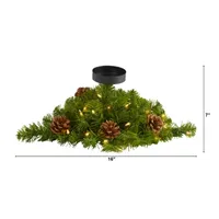 Nearly Natural 16in. 35 Lights And Pine Cones Lighted Christmas Tabletop Decor