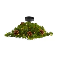 Nearly Natural 16in. 35 Lights And Pine Cones Lighted Christmas Tabletop Decor