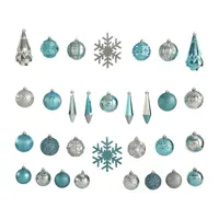 Nearly Natural Holiday 52 Count Set; 80mm To 150mm With Reusable Tray Christmas Ornament