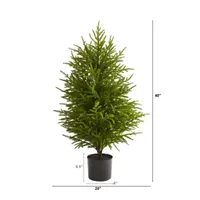 Nearly Natural 40in. Norfolk Island Pine Natural Look 3 Foot Pine Christmas Tree