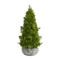 Nearly Natural 18" Cypress Cone In Decorative Planter Christmas Tree