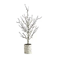 Nearly Natural 2 Foot Snowed Twig In Decorative Planter Christmas Tree