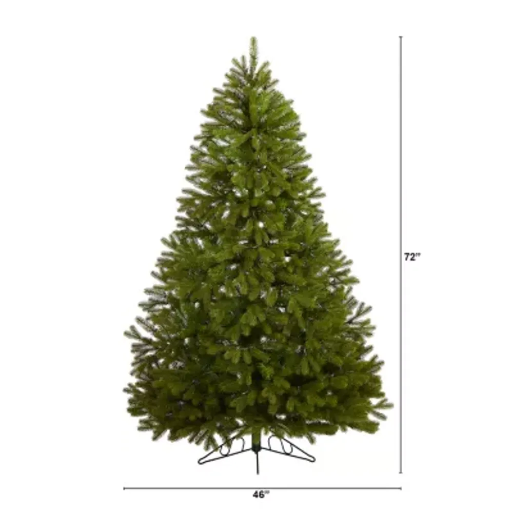 Nearly Natural 6 Foot Spruce With 642 Bendable Branches And 350 Warm White (Multifunction) Led Lights Pre-Lit Christmas Tree