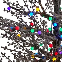 Nearly Natural Foot Frosted Berry Twig With Bendable Branches And Multicolored Gum Ball Led Lights Pre-Lit Christmas Tree