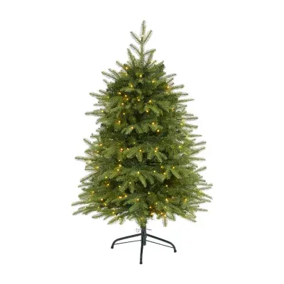 Nearly Natural Foot Natural Look Fir With Bendable Branches And Clear Led Lights Pre-Lit Christmas Tree