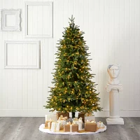 Nearly Natural Foot Natural Look Fir With Bendable Branches And Clear Led Lights Pre-Lit Christmas Tree