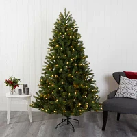 Nearly Natural 6 Foot Natural Look Spruce With 350 Led Lights Pre-Lit Christmas Tree