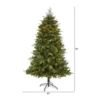 Nearly Natural 6 Foot Pre-Lit Spruce Christmas Tree