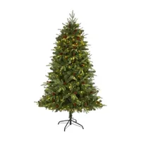 Nearly Natural 6 Foot Pre-Lit Spruce Christmas Tree