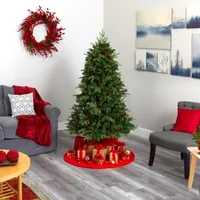 Nearly Natural 6 Foot Pre-Lit Spruce Christmas Tree