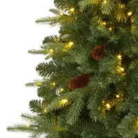 Nearly Natural 6 Foot Pre-Lit Spruce Christmas Tree