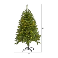 Nearly Natural 4 Foot Natural Look Spruce With 150 Clear Led Lights Pre-Lit Christmas Tree