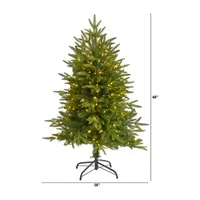 Nearly Natural 4 Foot Fir With 150 Clear Led Lights Pre-Lit Christmas Tree