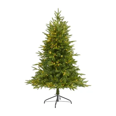 Nearly Natural 5 Foot Fir With 250 Clear Led Lights Pre-Lit Christmas Tree