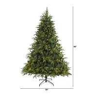 Nearly Natural 7 Foot Fir With 2552 Tips And 500 Clear Led Lights Pre-Lit Christmas Tree