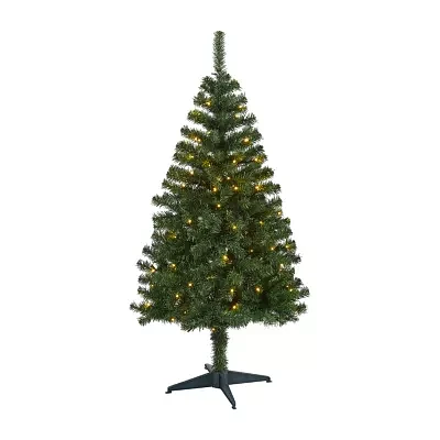 Nearly Natural 5 Foot Northern Tip Pine With 150 Clear Led Lights Pre-Lit Christmas Tree