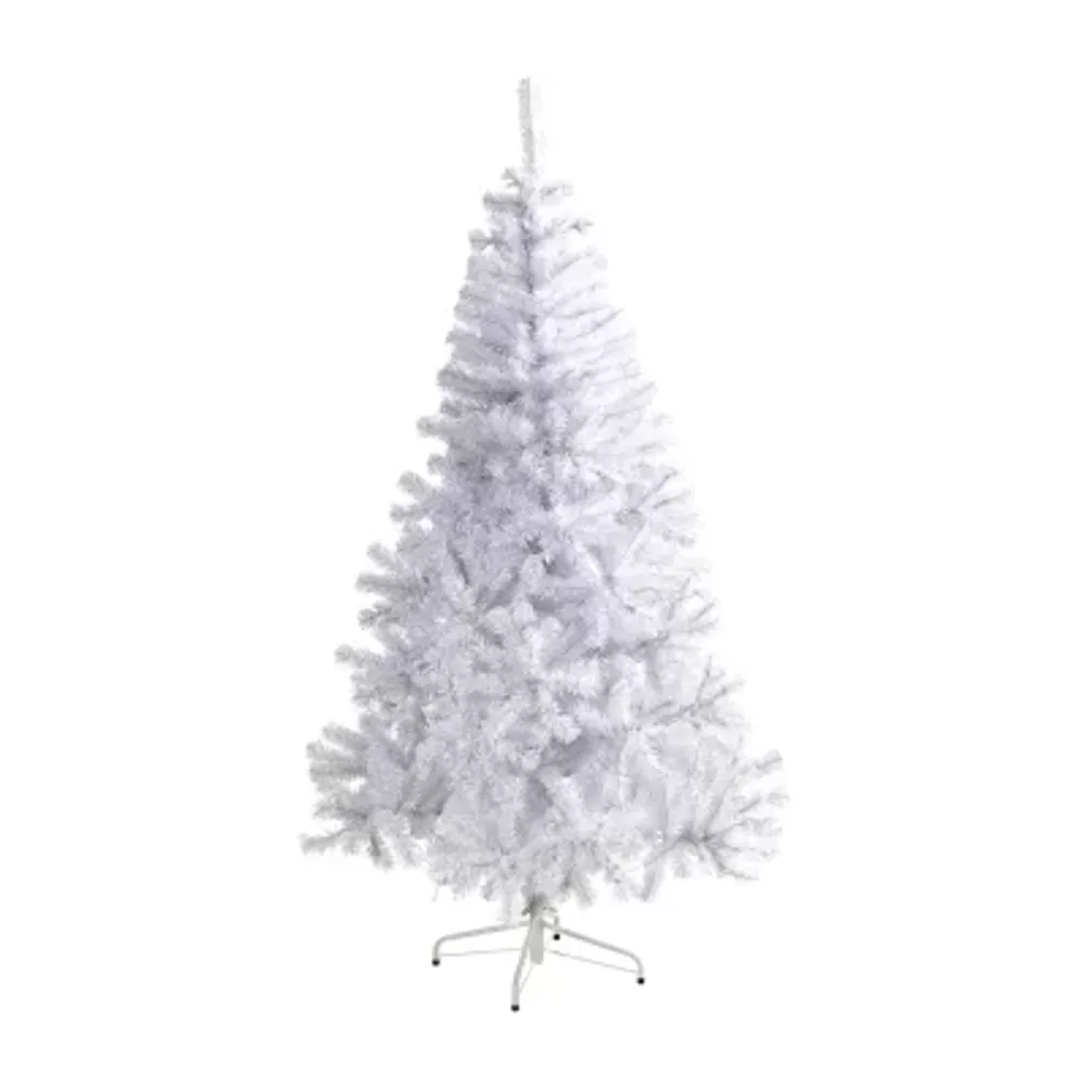 Nearly Natural 6 Foot White Pine With 680 Bendable Branches And 250 Clear Led Lights Pre-Lit Christmas Tree