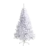 Nearly Natural 6 Foot White Pine With 680 Bendable Branches And 250 Clear Led Lights Pre-Lit Christmas Tree