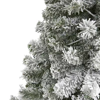 Nearly Natural 6 Foot West Virginia Flocked Fir Christmas Tree