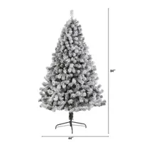 Nearly Natural Foot West Virginia Flocked Fir Christmas Tree