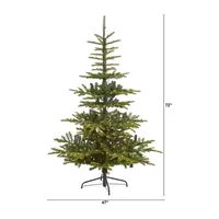 Nearly Natural 6 Foot Layered Washington Spruce With 705 Bendable Branches And 350 Clear Led Lights Pre-Lit Christmas Tree