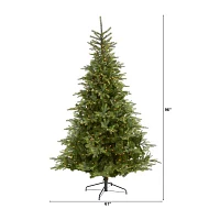 Nearly Natural 8 Foot North Carolina Spruce With 1303 Bendable Branches And 650 Clear Lights Pre-Lit Christmas Tree