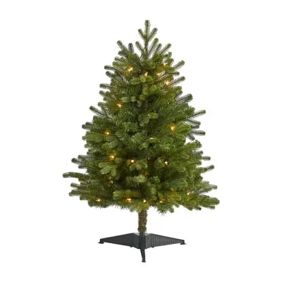 Nearly Natural 3 Foot Washington Fir With 50 Clear Lights Pre-Lit Christmas Tree