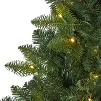 Nearly Natural 5 Foot Grand Teton Spruce With 514 Bendable Branches And 120 Clear Led Lights Pre-Lit Christmas Tree