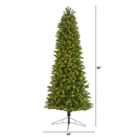 Nearly Natural 8 Foot Spruce With 1294 Bendable Branches And 600 Warm White (Multifunction) Led Lights Pre-Lit Christmas Tree