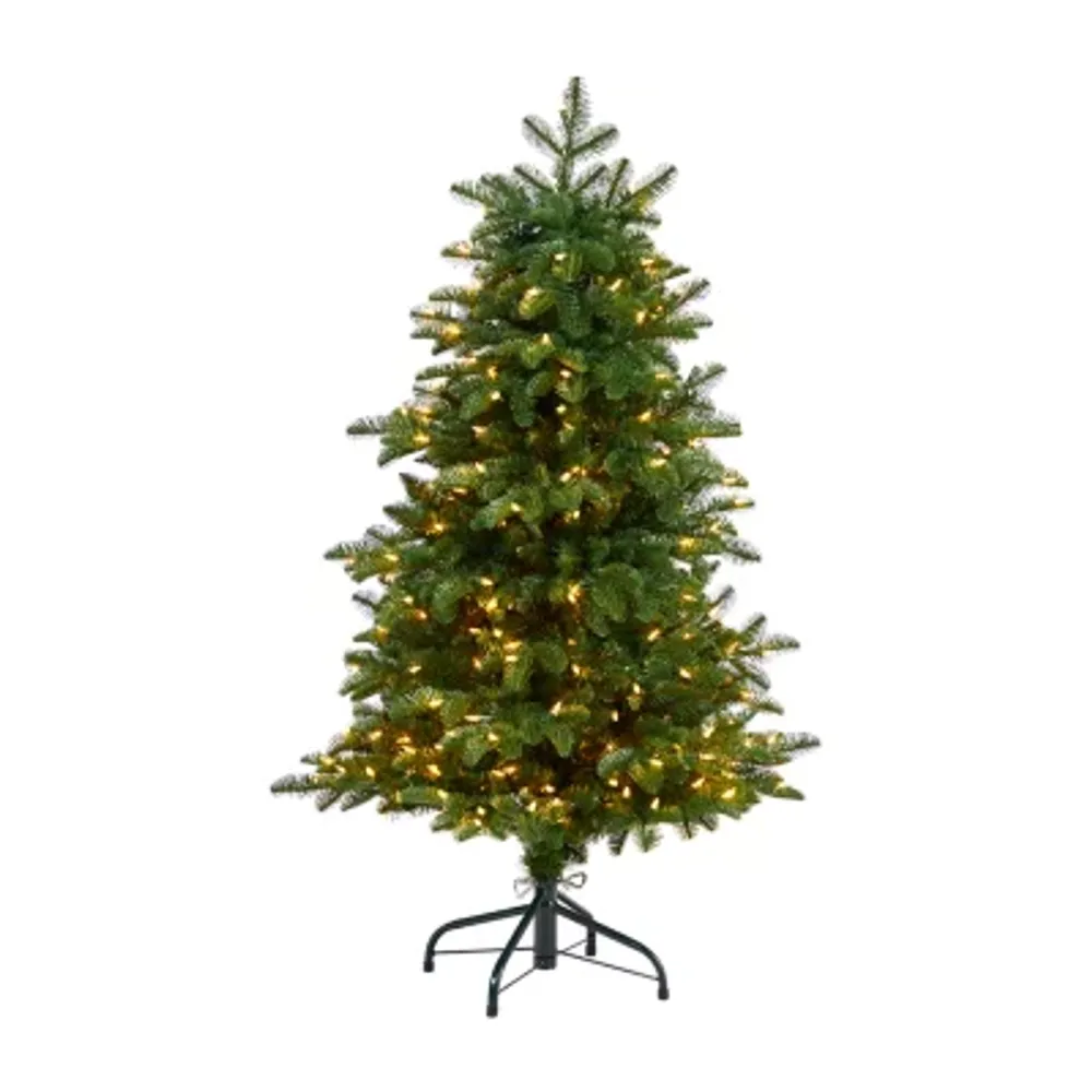 Nearly Natural 4 Foot South Carolina Fir With 752 Bendable Branches And 250 Clear Lights Pre-Lit Christmas Tree