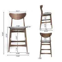 Gavin 2-pc. Counter Height Upholstered Bar Stool