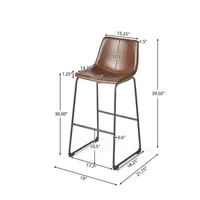 Cedric 2-pc. Upholstered Bar Stool