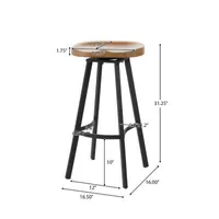 Silas 2-pc. Swivel Bar Stool