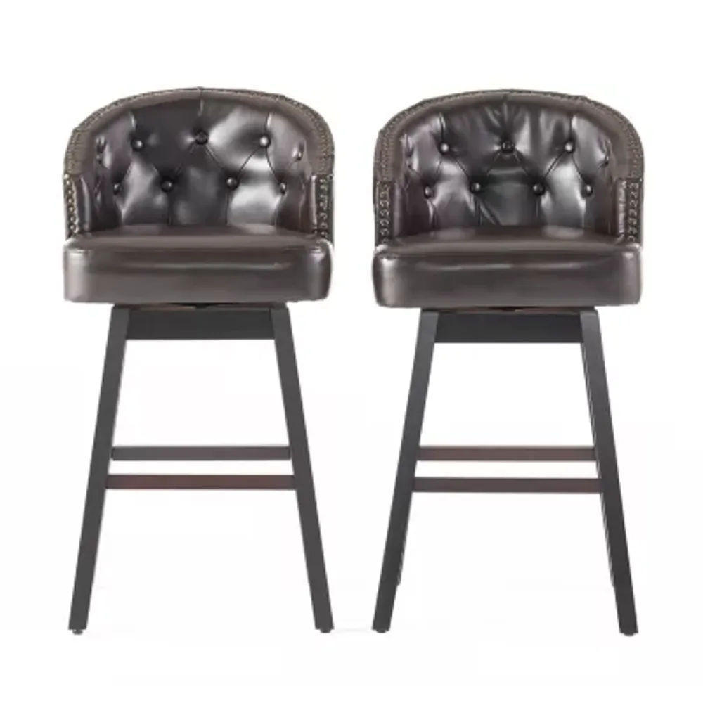 Ogden 2-pc. Upholstered Swivel Bar Stool