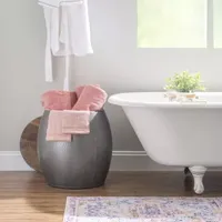 Kirkglen Wood and Glass Drum Side Table