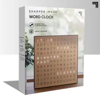 Sharper Image 8" Copper Electronic Word Clock with LED Light Display