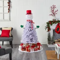 Nearly Natural 5 Foot Snowman With 408 Bendable Branches Christmas Tree