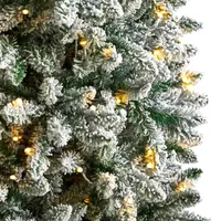 Nearly Natural 7ft. Slim  Montreal Fir Christmas With 300 Warm White Led Lights And 995 Bendable Branches 7 Foot Pre-Lit Fir Christmas Tree