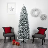 Nearly Natural 7ft. Slim  Montreal Fir Christmas With 300 Warm White Led Lights And 995 Bendable Branches 7 Foot Pre-Lit Fir Christmas Tree