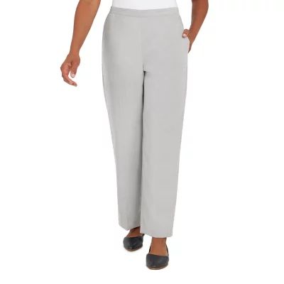 Alfred Dunner Stonehenge Womens Comfort Waistband Straight Flat Front Pant