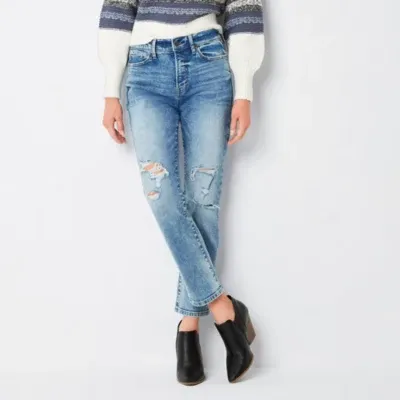a.n.a Womens High Rise Curvy Straight Leg Jean