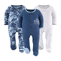 The Peanutshell Blue Camo Baby Boys 3-pc. Sleep and Play