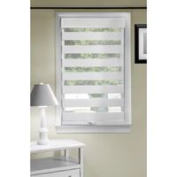 Cordless Celestial Sheer Double-Layered White Zebra Shade 39X72